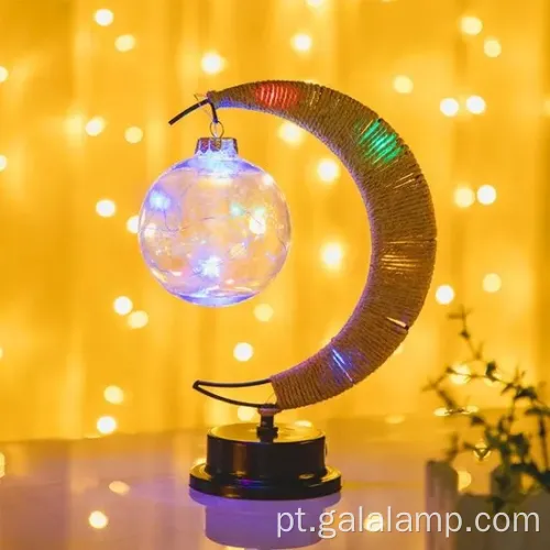 Lâmpada de lua encantada exclusiva com efeitos estrelados cintilantes